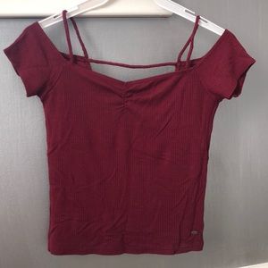 Maroon Slightly Cropped Top
